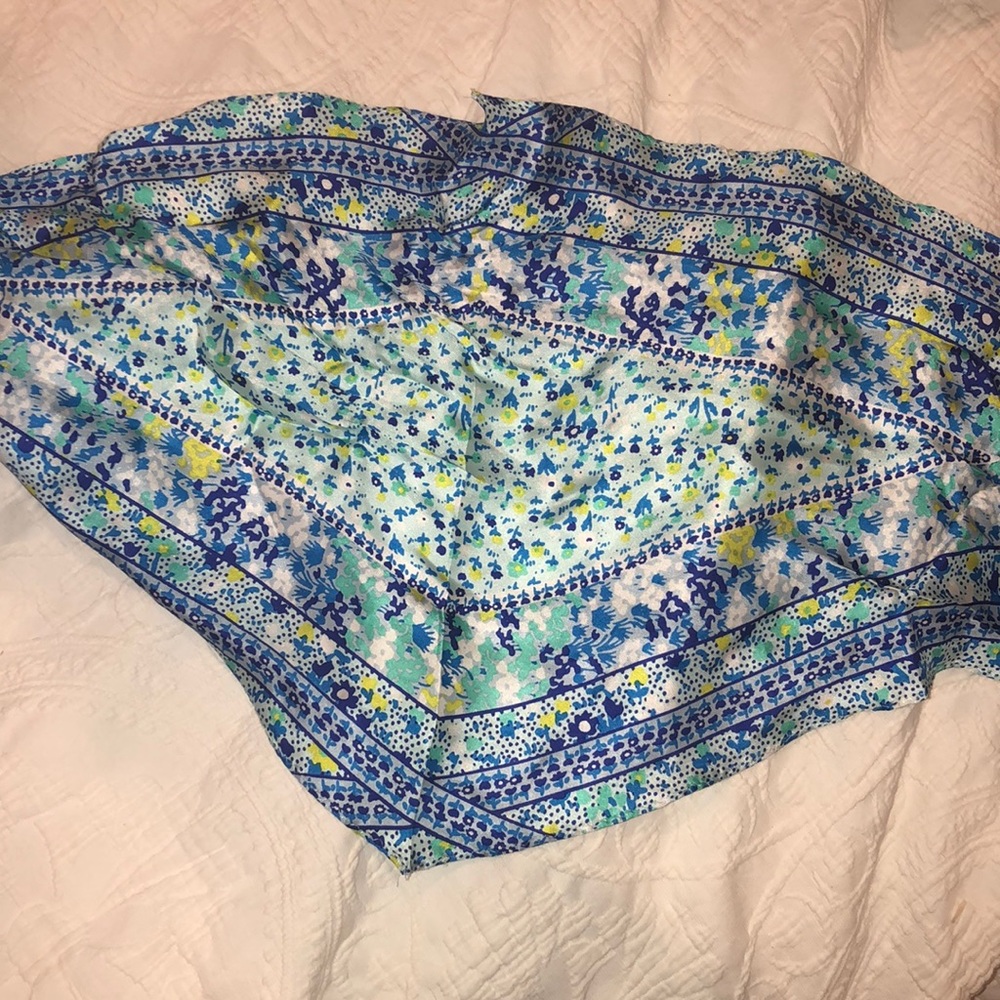 Silky floral head wrap
